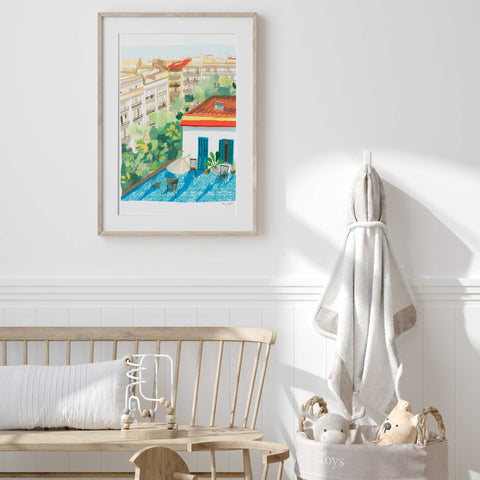 Vibrant Outdoor Decor – Sunny Terrace Poster
