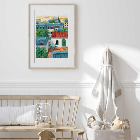 Vibrant Paris Decor – Rooftop Greenery Scene

