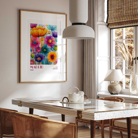 Vibrant botanical artwork for modern interiors