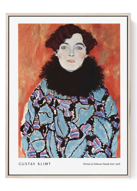 Vibrant klimt portrait wall art