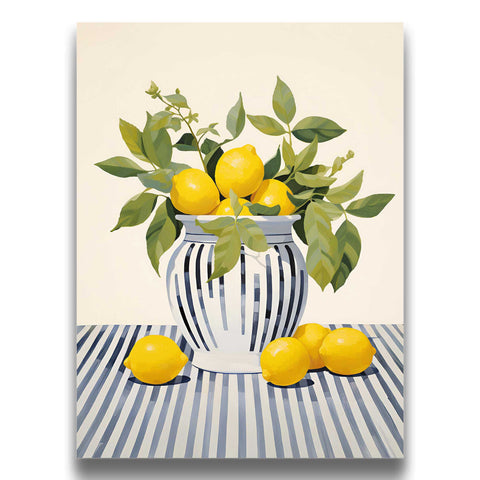 Vibrant lemons scattered table art