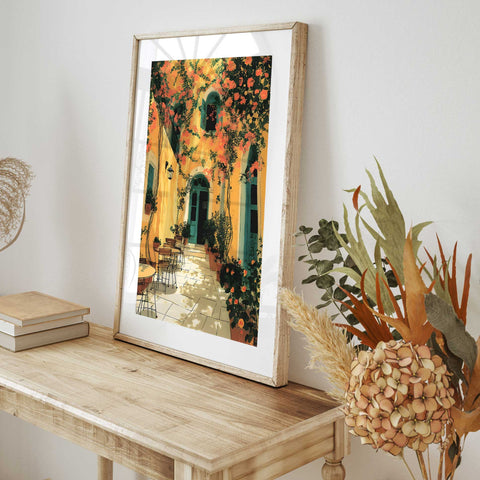 Vibrant yellow wall art