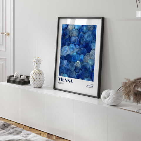 Vienna wall art poster abstract swirl painting