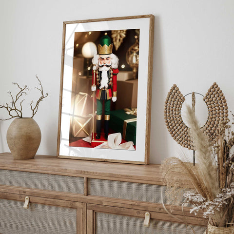 Canvas Wall Art Nutcracker Royal Guard Vintage Christmas Poster