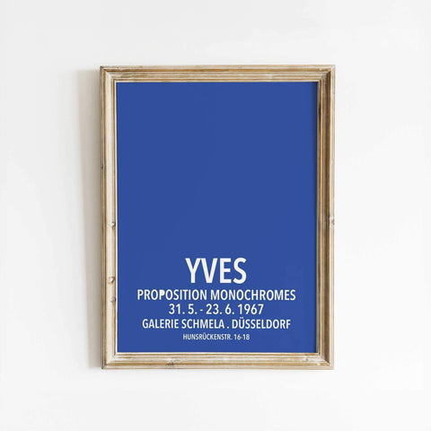 Vintage Yves Exhibition - Monochrome Art Poster