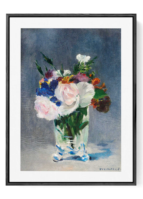 Vintage Impressionist floral wall decor with visible oil painting brushstrokes.