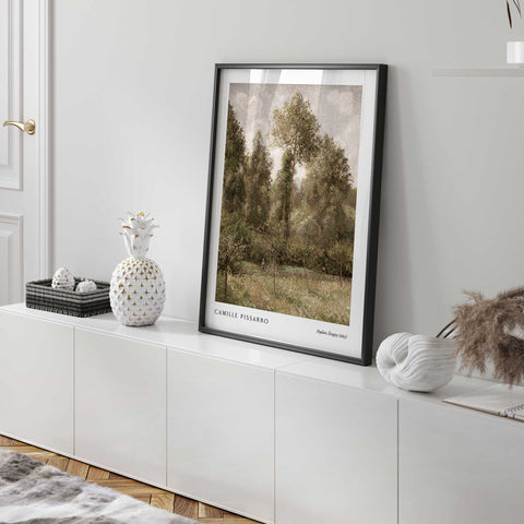 Vintage landscape vertical art print