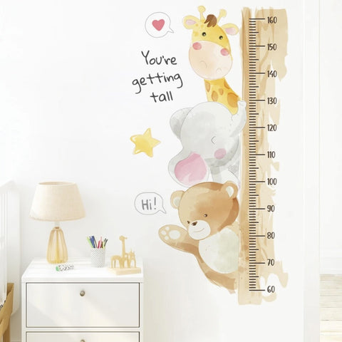 Vinyl wall growth ruler