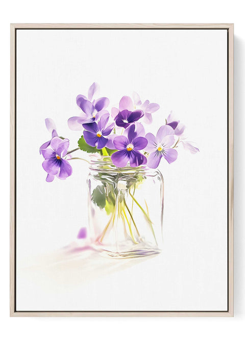 Violet flower print