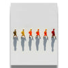 Walking People Wall Art Print - Colorful Minimalist Shadows