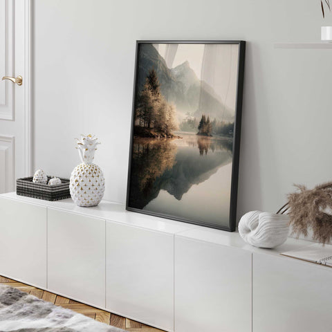 Warm alpine forest print