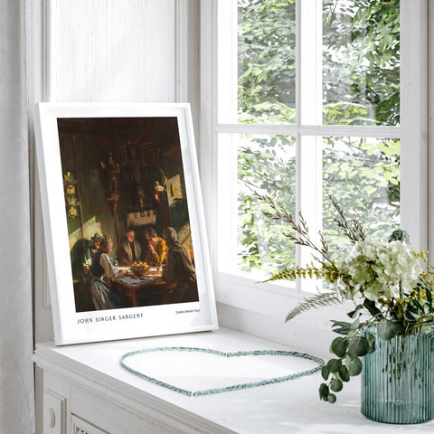 Warm interior painting poster print