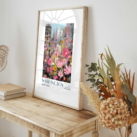 Washington decor with lush flowers