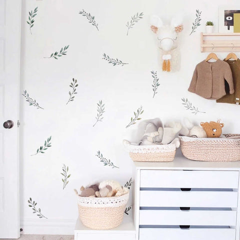 Watercolor Leaf Stickers