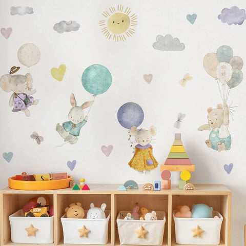 Watercolor bunny wall art
