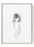 Watercolor girl in white dress minimalist art