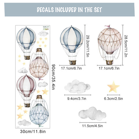 Hot Air Balloon Wall Decals