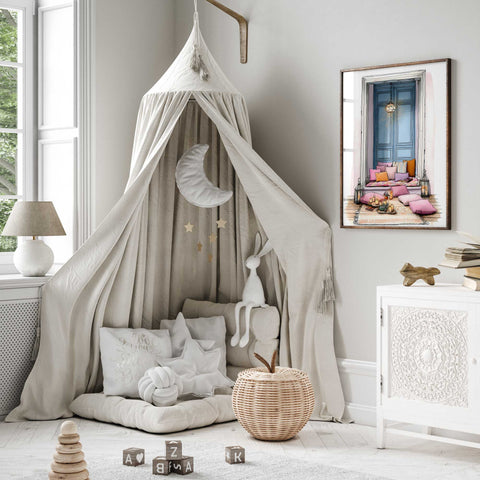 Watercolor of a cozy reading nook