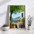 Watercolor print of coastal Greece