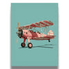 Pink Vintage Biplane Art Print | Retro Aviation Illustration Wall Decor