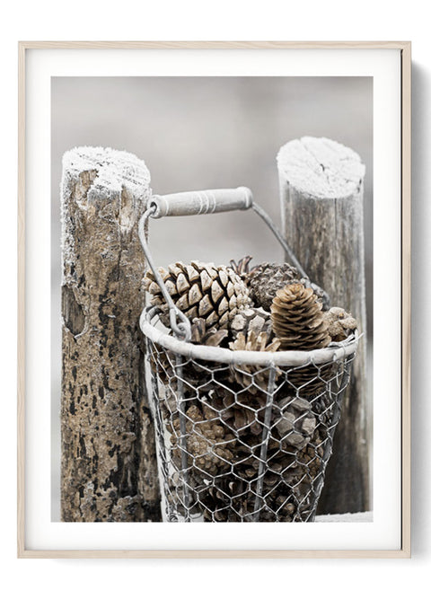 Rustic Pinecone Decoration Print