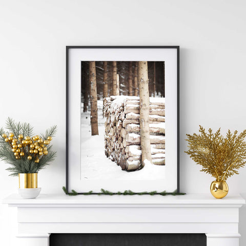Snow Covered Logs Artwork