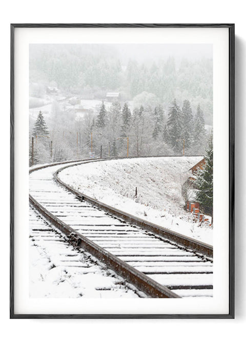 Christmas Winter Wonderland Rail Track Artwork