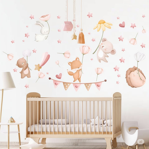 Woodland Animals Wall Stickers for Nursery
