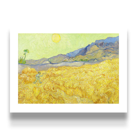 Yellow wheat field art poster