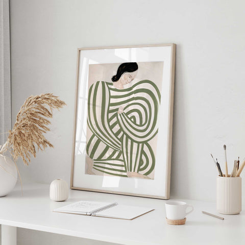 abstract serene figure art