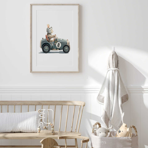 bunny illustration poster