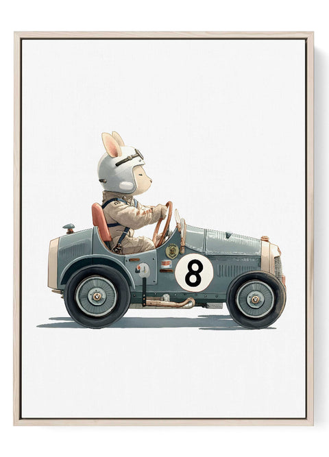 bunny race car art
