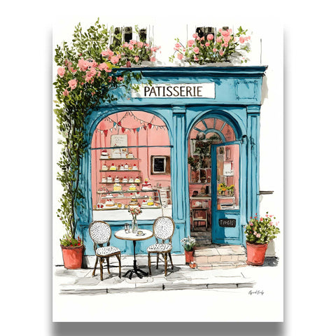 cafe patisserie wall art print