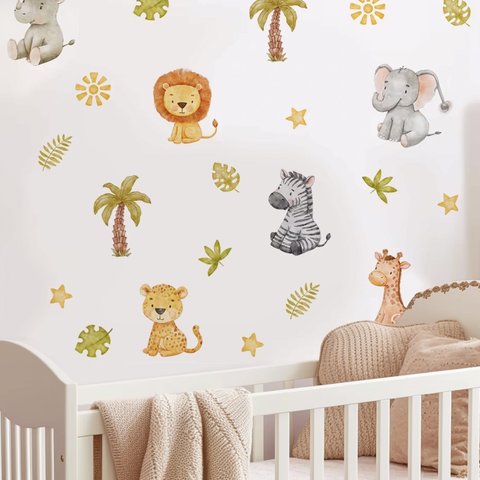cartoon-safari-animal-wall-stickers

