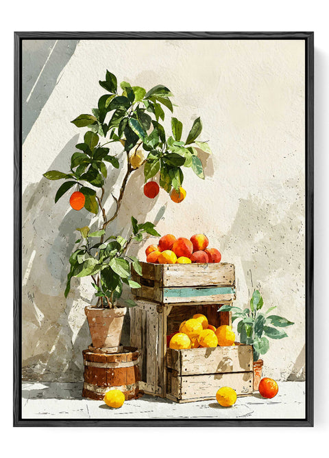citrus fruit still life wall art print
