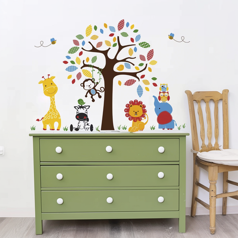 colorful-jungle-wall-stickers

