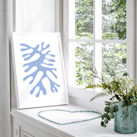Contemporary Blue Coral Design