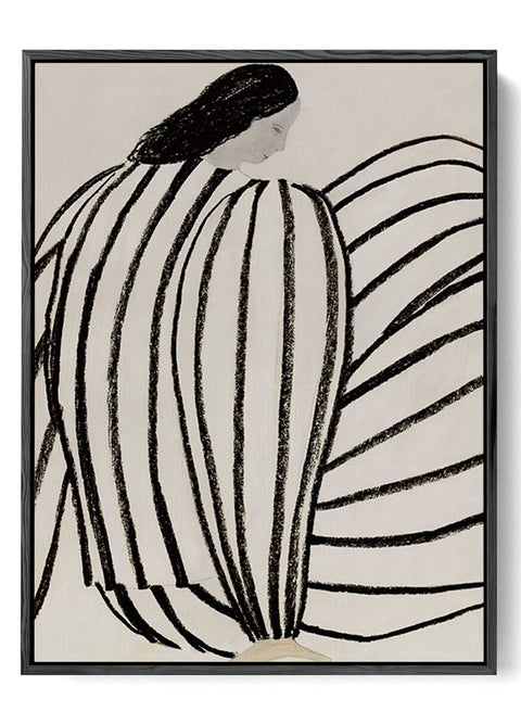 Contemporary Striped Figure Print