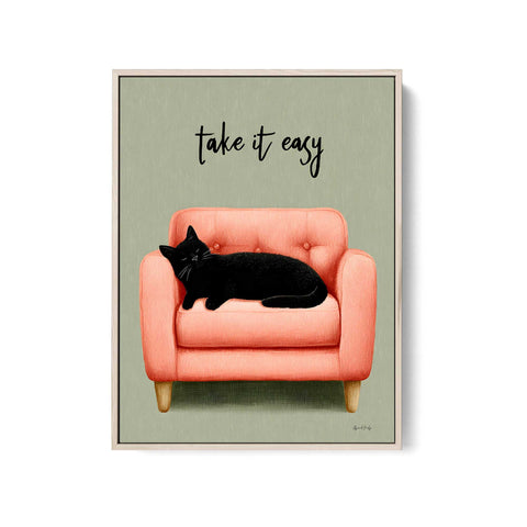 cozy cat wall art for living room