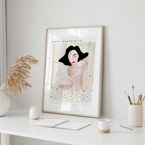 Floral Whimsy Dame Marguerite Canvas