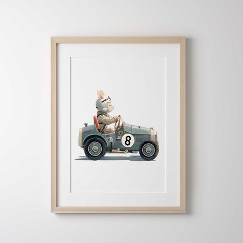 kids vintage car art