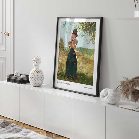 lady in garden winslow homer wall decor
