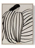 Monochrome Elegance - Abstract Striped Woman Canvas Print