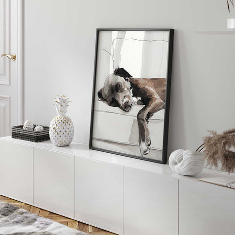 modern dog wall art watercolor print