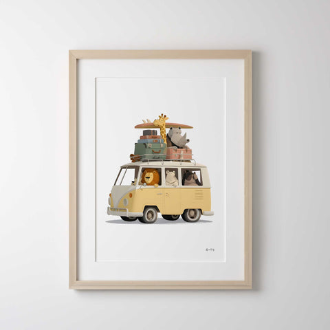 nursery animal wall art print