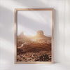 Buttes Silhouette at Sunset - Desert Journey Poster