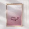 Heart on the Shore - Dreamy Pink Wall Art