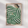 green dynamic abstract artwork