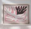 Abstract Art Print Coral Hands