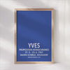 1967 Yves Exhibition - Monochromatic Blue Poster